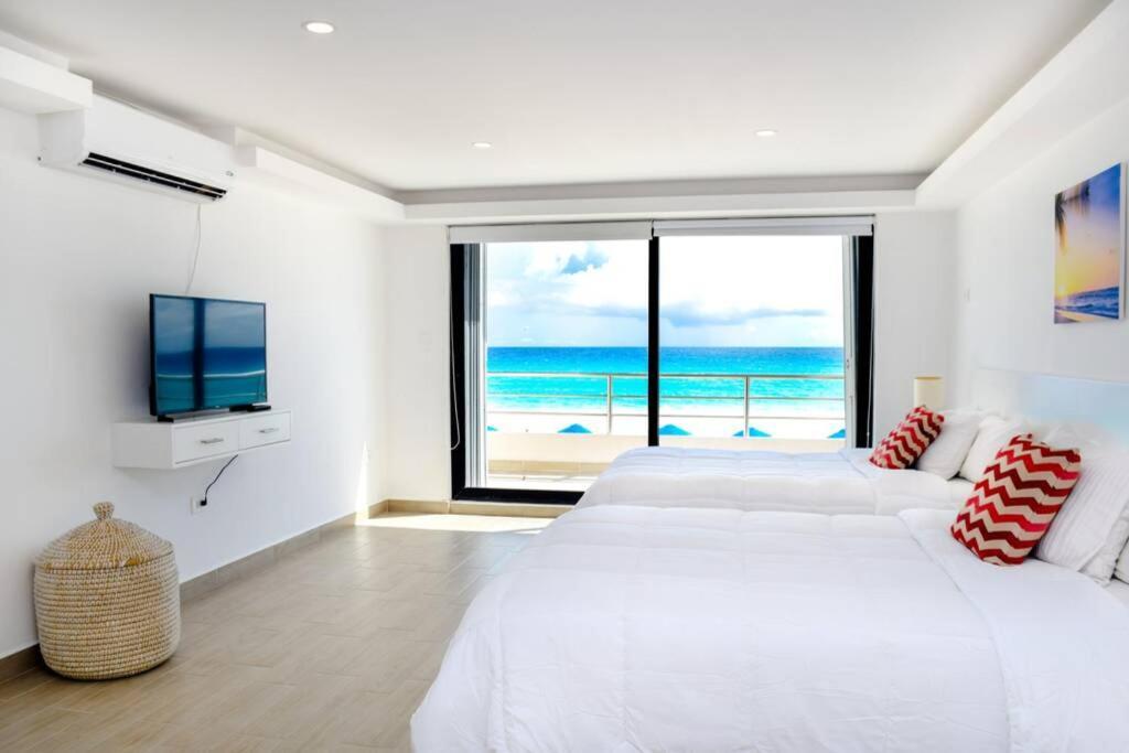 Villas Marlin 108, A Pie De Playa, Albercas, Jacuzi, Ubicacion Inmejorable แคนคูน ภายนอก รูปภาพ