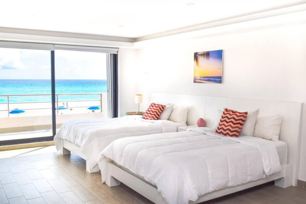 Villas Marlin 108, A Pie De Playa, Albercas, Jacuzi, Ubicacion Inmejorable แคนคูน ภายนอก รูปภาพ